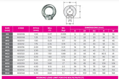 42mm Eye Nut With Collar, DIN582,Metric Threads WLL 7T