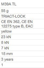 Petzl SM'D Triple Lock Aluminum Carabiner (M39ATL)