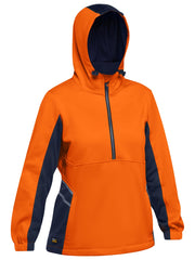 Bisley Women's Hi Vis Liquid Repellent Fleece Hoodie