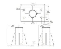 DBI/SALA Center Mount Sleeve Davit Base Stainless Steel (8516563)