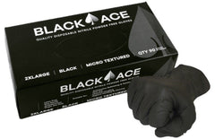 Maxisafe Black Ace Disposable Nitrile Gloves, Unpowdered, Box of 100
