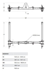 3M DBI-SALA 3 Piece Short Reach Davit Base High Capacity (8000104)