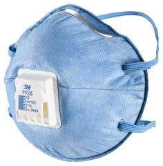 3M Cupped Particulate Respirator 9926, P2 with Nuisance Level* Acid Gas Relief, valved, 10/Box, 10 Boxes/Case
