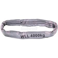 Grey 4T x 4.0M Loadset Round Lifting Rigging Sling