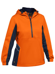 Bisley Women's Hi Vis Liquid Repellent Fleece Hoodie