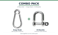 Austlift S/S Snap Hook DIN 5299 G316 C/W Eyelet with Dee Shackle - 6mm