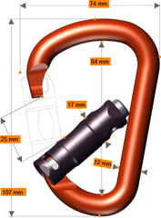 Rock Exotica Pirate Auto-Lock Carabiner - 26Kn