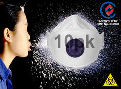 ProChoice Respirator P2 Flat Fold with Valve  PK-10 (PCFFP2V)