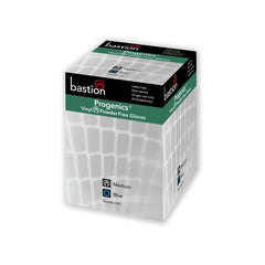 Bastion Progenics Vinyl Blue Gloves - Powder Free