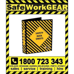 YELLOW SDS Safety Data Sheet Binder Folder also known as MSDS Folder