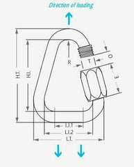 Peguet Delta Quicklink Zinc Plated Steel 8mm EN