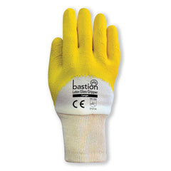Bastion Verona Blue Nitrile Fully Dipped Jersey Cotton Gloves - Safety Cuff