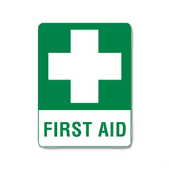 Aero Healthcare Large Poly First Aid Sign 60 x 45cm