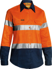 Bisley Women's Taped Hi Vis Drill Shirt