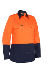 Bisley Women's Cool Lightweight Hi Vis Drill Shirt (BL6895)