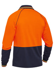 Bisley Bisley Recycle Two Tone Hi Vis Long Sleeve Polo