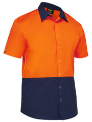 Bisley Two Tone Hi Vis Short Sleeve Shirt
