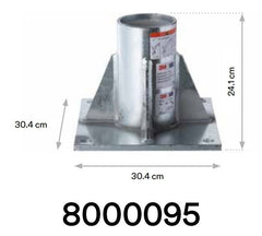3M  DBI-SALA Galvanised Floor Mount Base High Capacity (8000095)