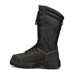 Oliver 350mm Black Laced In Zip Mining Boot - Waterproof (65-791)