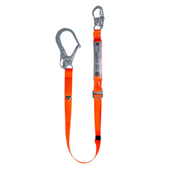 SpanSet ERGO Web Adjustable - Single Fall Arrest Lanyard with Double Action Scaffhold Hook