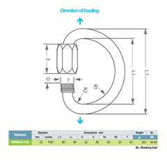 Peguet Half Moon Quicklink Zinc Plated Steel 10mm EN