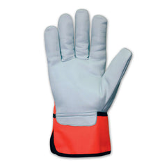 Bastion Navarro High Viz Premium A Grade Cow Grain Natural Leather Rigger Gloves