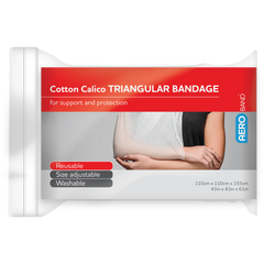 Aero Healthcare AEROBAND Cotton Calico Triangular Bandage 110 x 110 x 155cm Bag/10