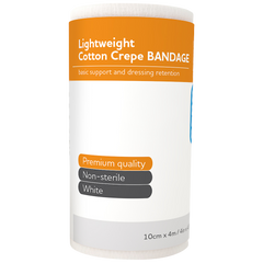 Aero Healthcare AEROCREPE Light Cotton Crepe Bandage 10cm x 4M Wrap/12