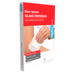 Aero Healthcare AEROFIX Non-Woven Island Dressing 9 x 10cm Box/5