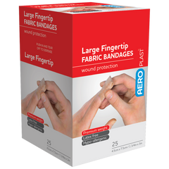 Aero Healthcare AEROPLAST Premium Fabric Large Fingertip 7.5 x 4.5cm Box/25