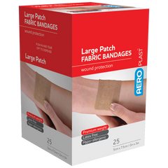 Aero Healthcare AEROPLAST Premium Fabric Large Patch 7.5 x 5cm Box/25