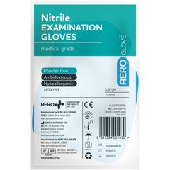 Aero Healthcare AEROGLOVE Large Nitrile Powder-Free Gloves Pair/2
