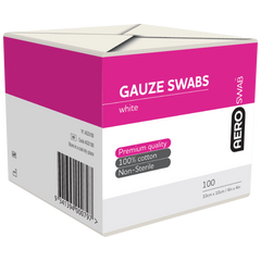 Aero Healthcare AEROSWAB Non-Sterile White Gauze Swab 10 x 10cm Pack/100 (8PLY)