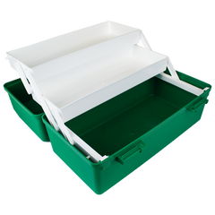 Aero Healthcare AEROCASE Green Plastic Tacklebox with 2 Trays 20 x 40 x 23cm