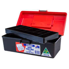 Aero Healthcare AEROCASE Red and Black Plastic Tacklebox with Liftout Tray 15 x 29 x 11.5cm
