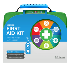 Aero Healthcare AEROKIT 3 Series First Aid Kit Softpack Green
