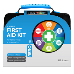 Aero Healthcare AEROKIT 3 Series First Aid Kit Softpack Black
