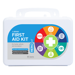 Aero Healthcare AEROKIT 3 Series Plastic Waterproof First Aid Kit 25 x 8 x 17cm