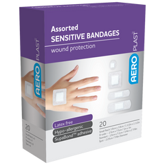 Aero Healthcare AEROPLAST Sensitive Assorted Dressings Box/20
