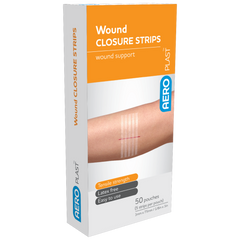 Aero Healthcare AEROPLAST Wound Closure Strips 3 x 75mm 5 strips/card (50 Cards Of 5) Box/250