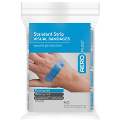 Aero Healthcare AEROPLAST Premium Visual Strip 7.5 x 2.5cm Bag/50