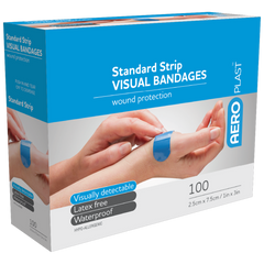 Aero Healthcare AEROPLAST Premium Visual Strip 7.5 x 2.5cm Box/100