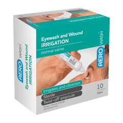 Aero Healthcare AEROWASH Sodium Chloride Eyewash Ampoule 30ml Box/10