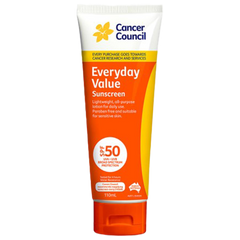 Aero Healthcare CANCER COUNCIL SPF50 Everyday Value Sunscreen Tube 110mL