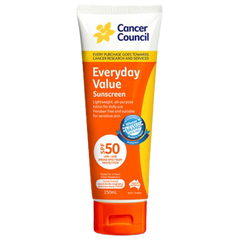 Aero Healthcare CANCER COUNCIL SPF50 Everyday Value Sunscreen Tube 250mL