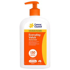 Aero Healthcare CANCER COUNCIL SPF50 Everyday Value Sunscreen Pump 500mL