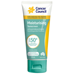 Aero Healthcare CANCER COUNCIL SPF50+ Moisturising Sunscreen Tube 35mL