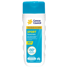 Aero Healthcare CANCER COUNCIL SPF50+ Sport Sunscreen Bottle 200mL