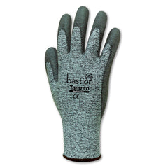 Bastion Taranto Cut 5 Grey Hppe Gloves - Grey Polyurethane Palm Coating