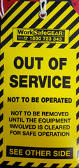 OUT OF SERVICE Tags - TAGTT 010 Out of Service Pk50